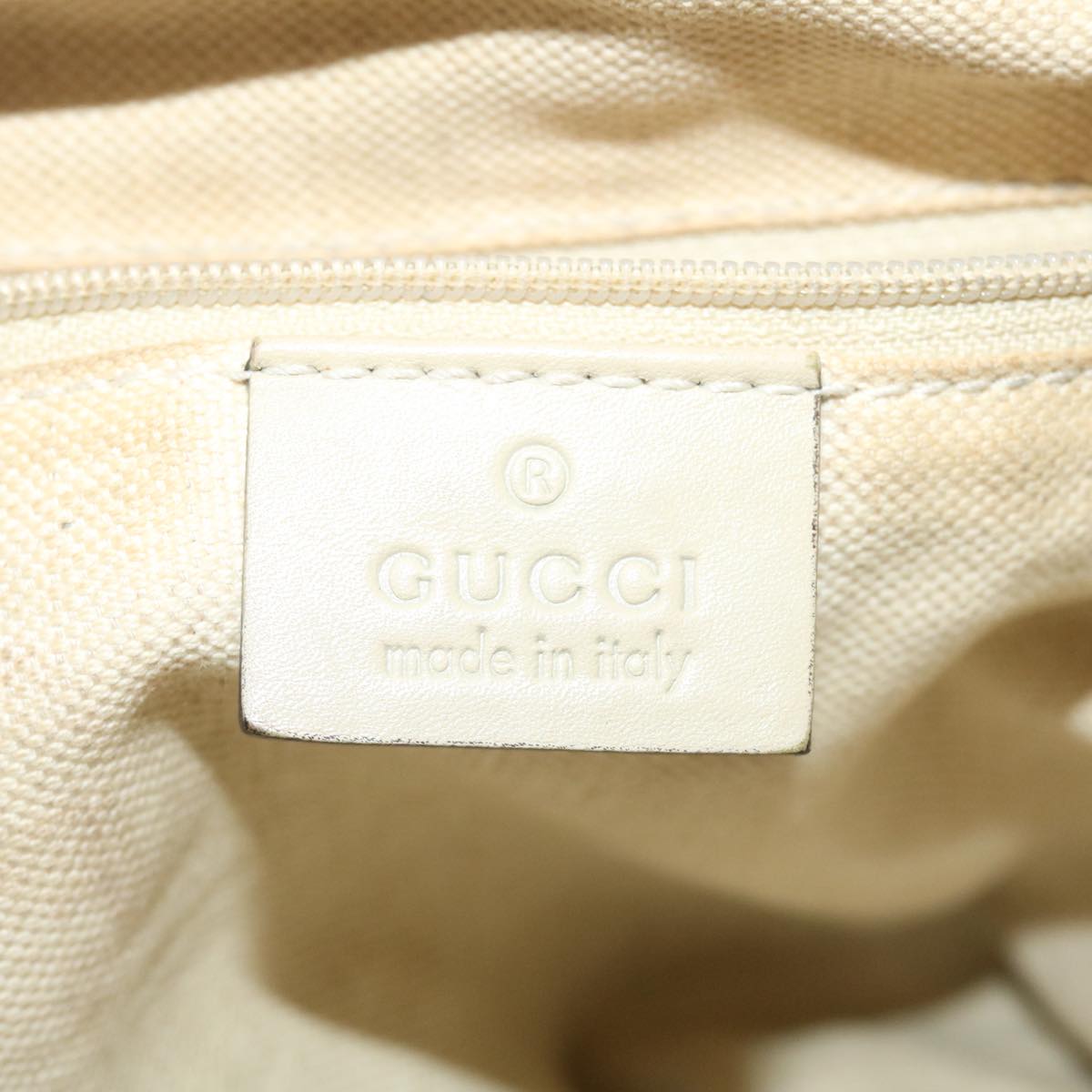 GUCCI GG Canvas Hand Bag 2way Beige 223974 Auth 36034