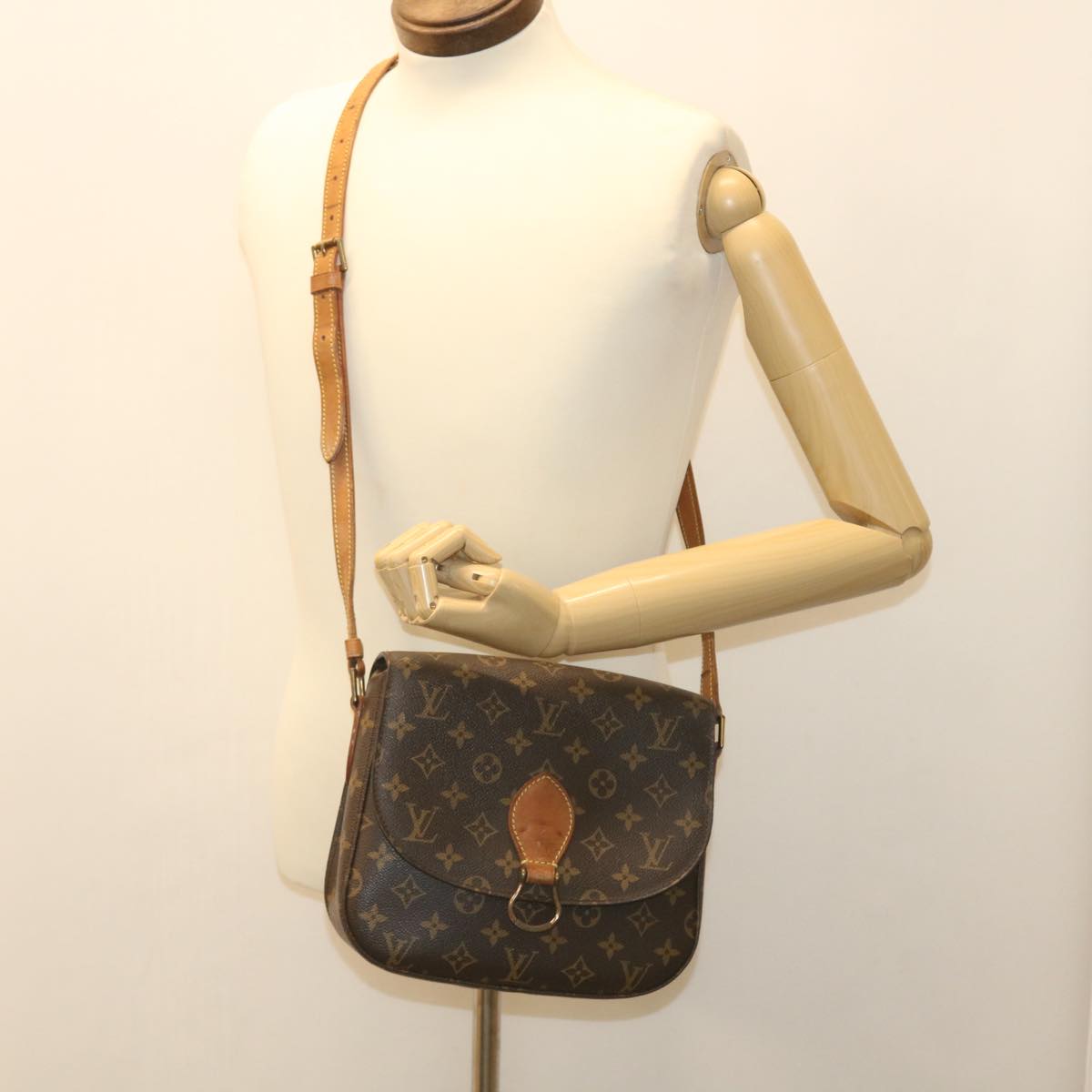 LOUIS VUITTON Monogram Saint Cloud GM Shoulder Bag M51242 LV Auth 36045