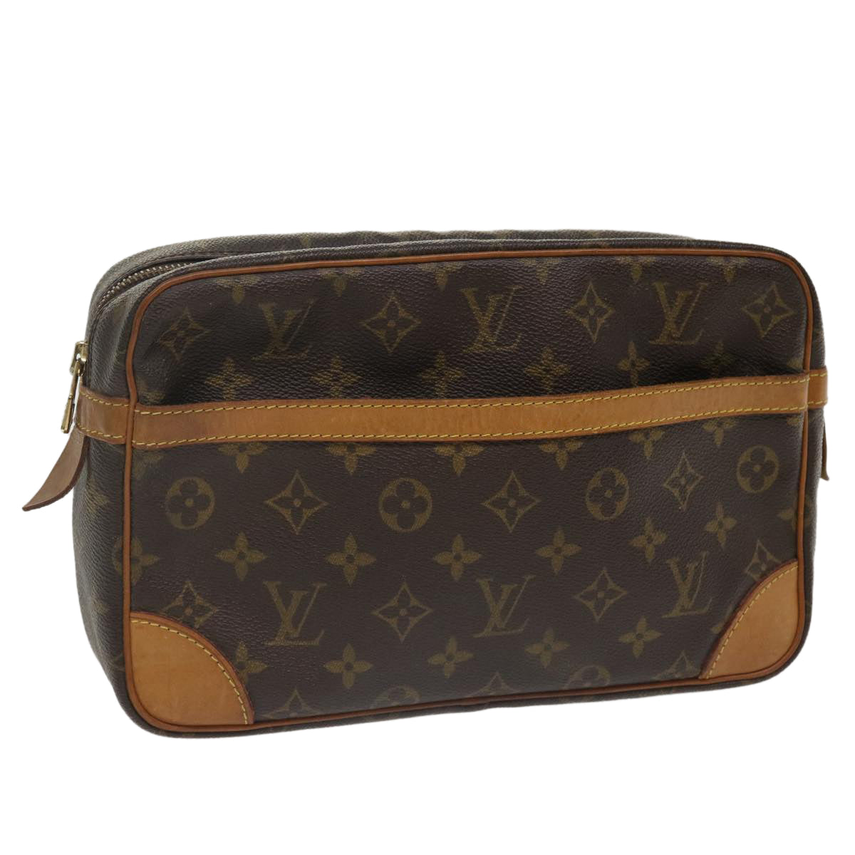 LOUIS VUITTON Monogram Compiegne 28 Clutch Bag M51845 LV Auth 36050