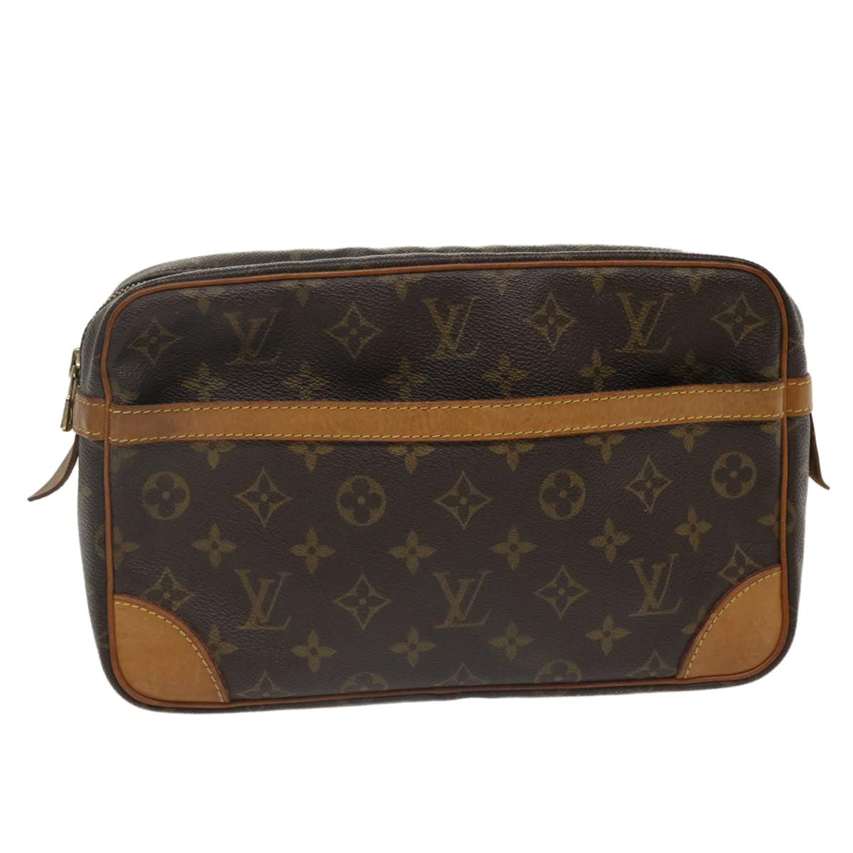 LOUIS VUITTON Monogram Compiegne 28 Clutch Bag M51845 LV Auth 36050