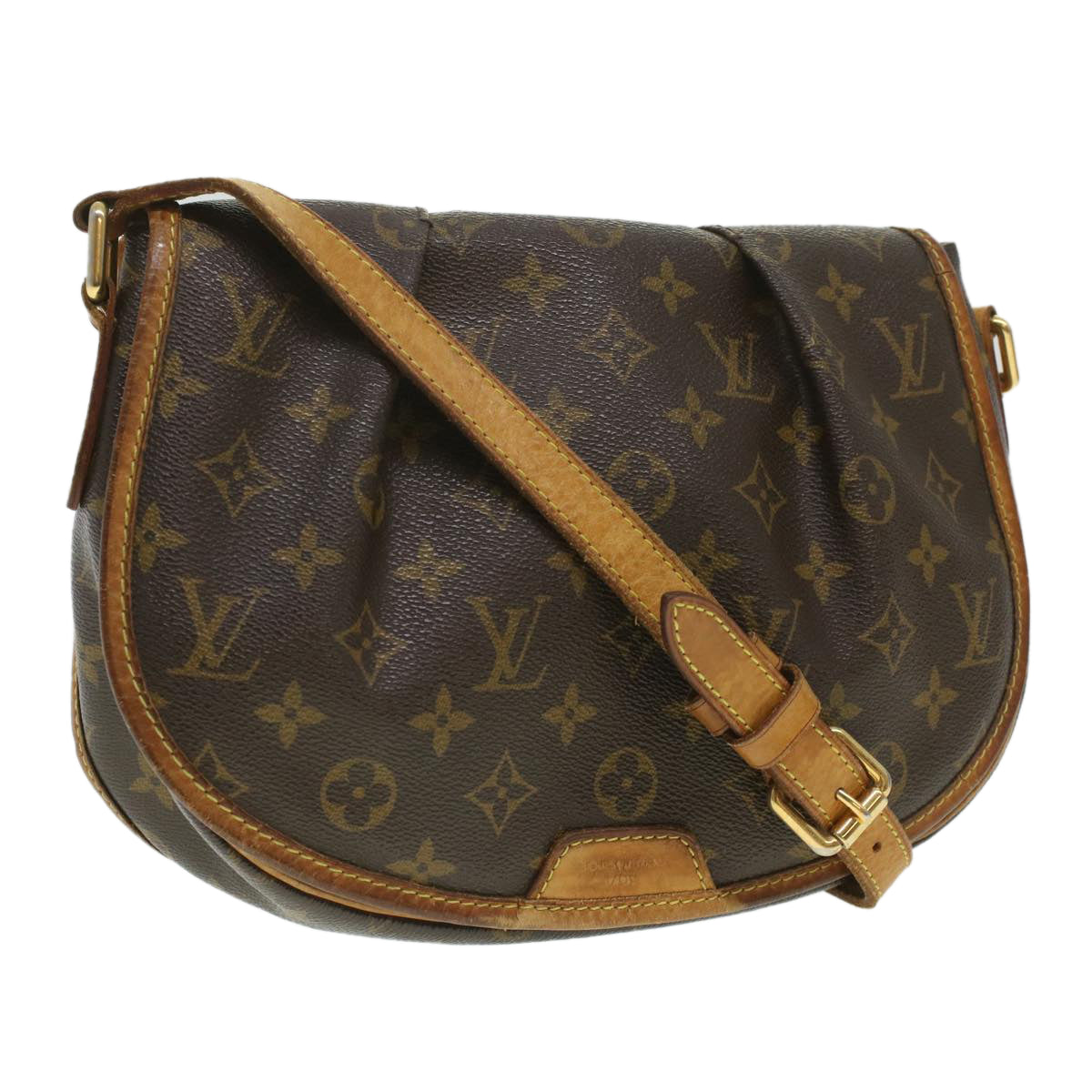 LOUIS VUITTON Monogram Menilmontant PM Shoulder Bag M40474 LV Auth 36053