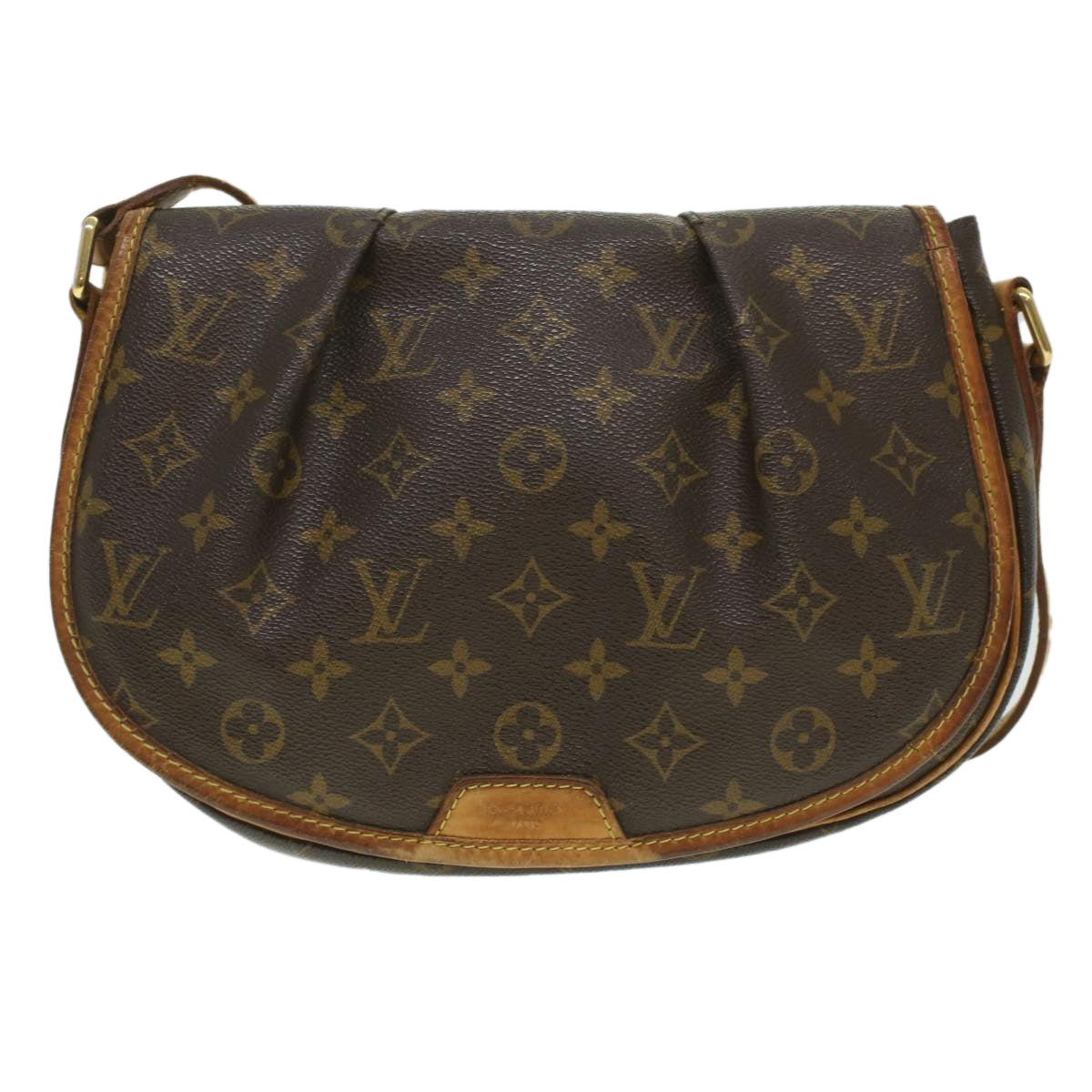 LOUIS VUITTON Monogram Menilmontant PM Shoulder Bag M40474 LV Auth 36053