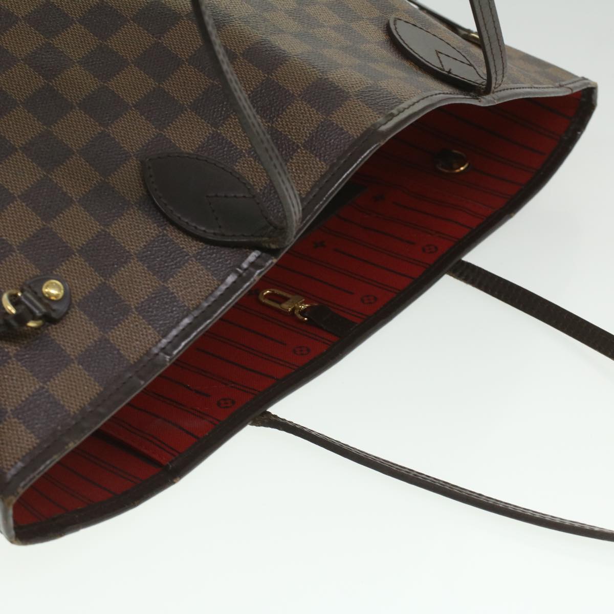 LOUIS VUITTON Damier Ebene Neverfull MM Tote Bag N51105 LV Auth 36107