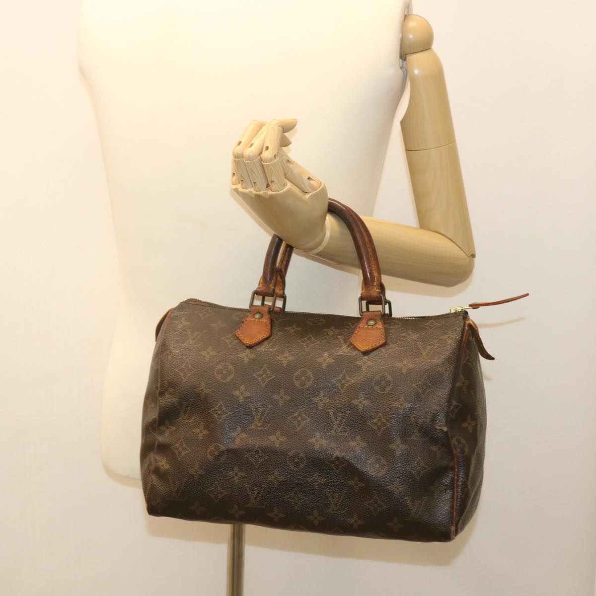 LOUIS VUITTON Monogram Speedy 30 Hand Bag M41526 LV Auth 36115