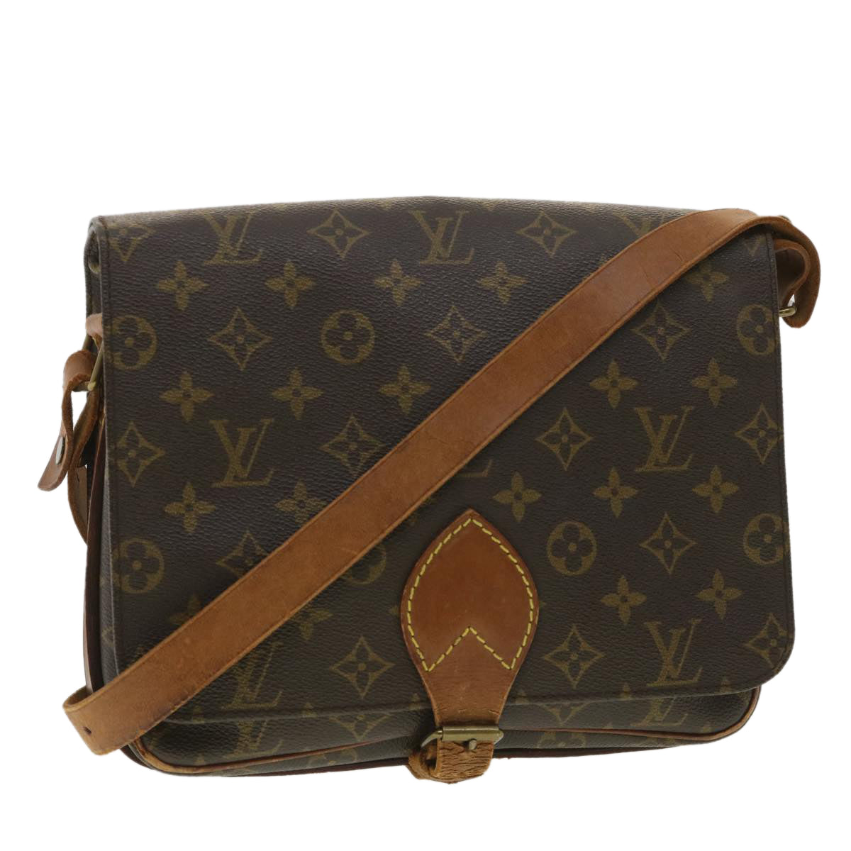 LOUIS VUITTON Monogram Cartouchiere GM Shoulder Bag M51252 LV Auth 36118