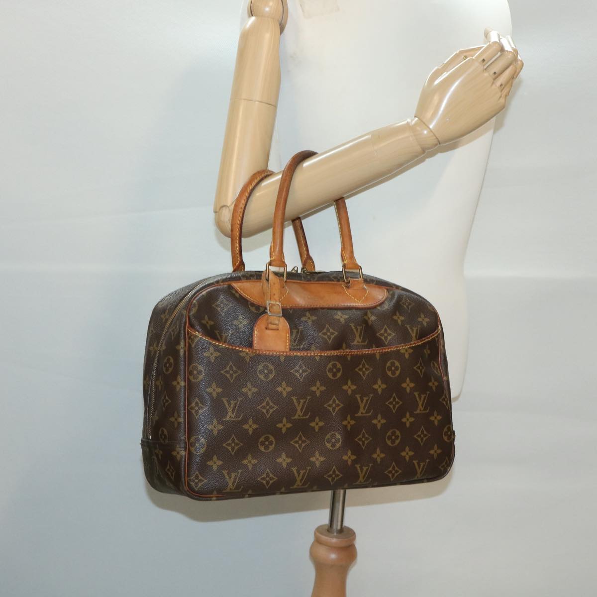 LOUIS VUITTON Monogram Deauville Hand Bag M47270 LV Auth 36141