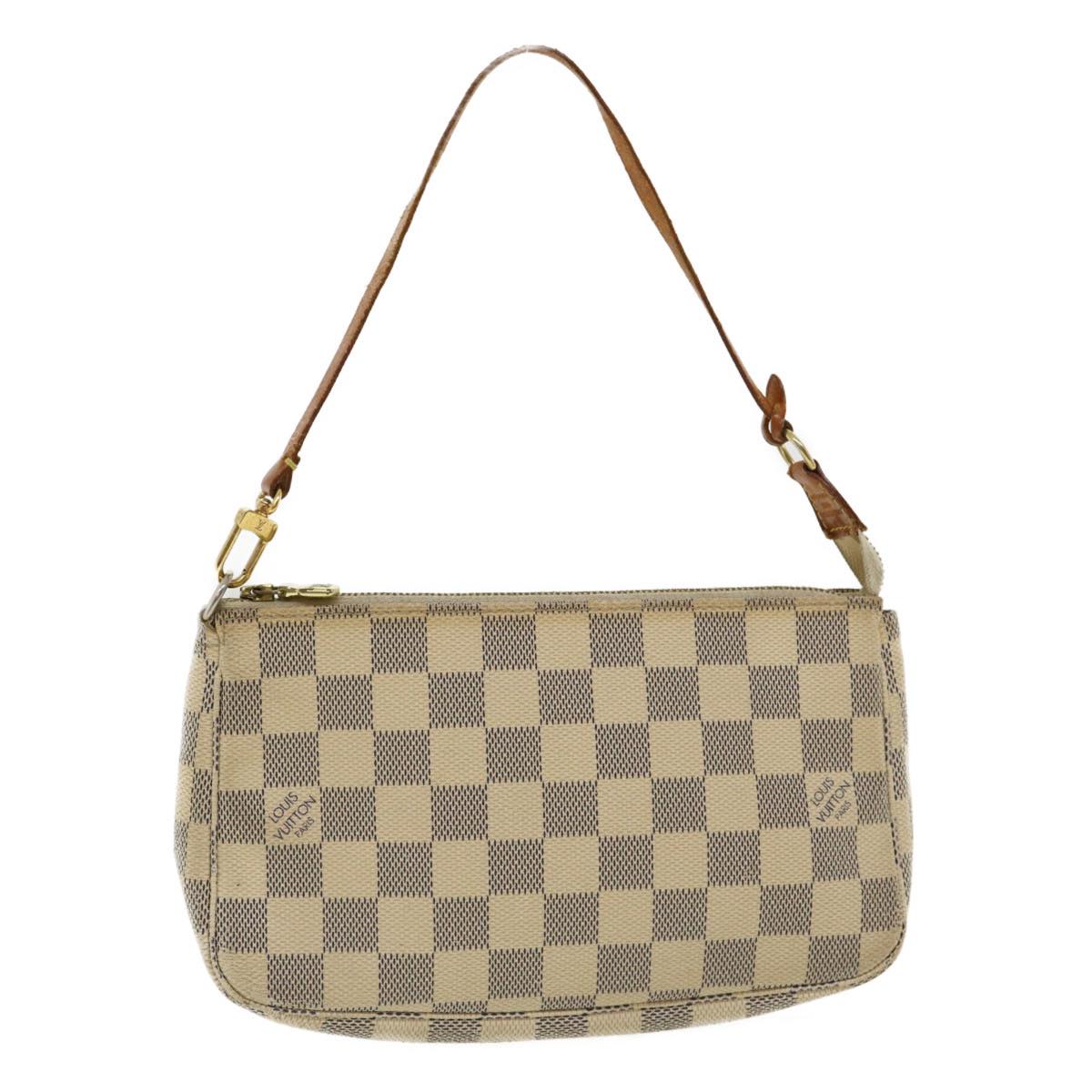 LOUIS VUITTON Damier Azur Pochette Accessoires Pouch N51986 LV Auth 36144