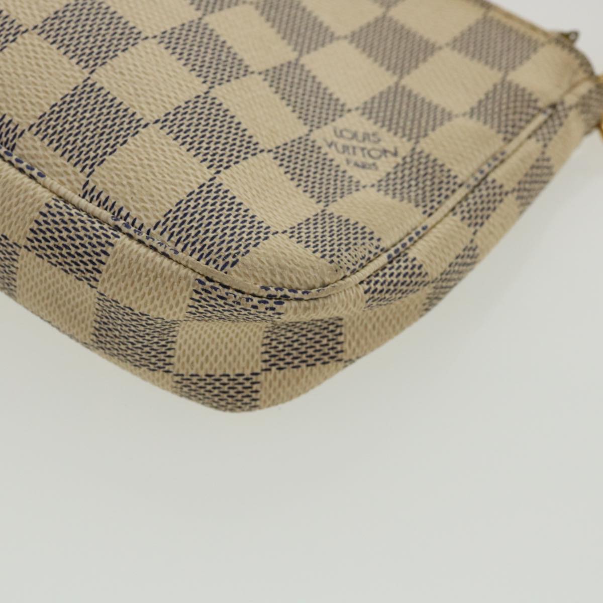 LOUIS VUITTON Damier Azur Pochette Accessoires Pouch N51986 LV Auth 36144