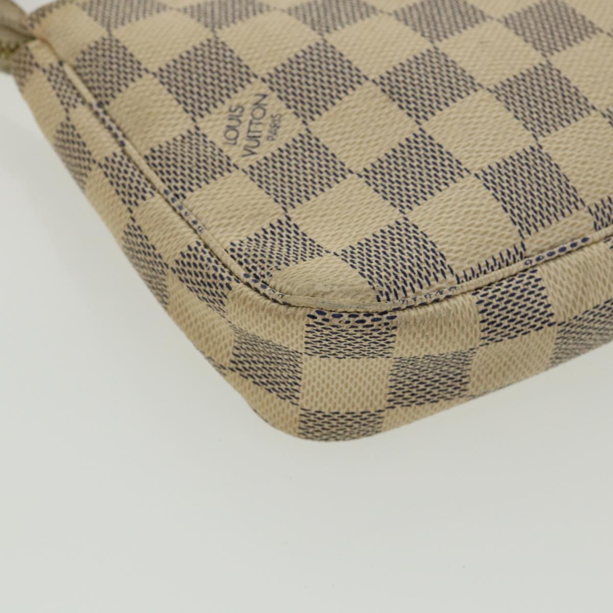 LOUIS VUITTON Damier Azur Pochette Accessoires Pouch N51986 LV Auth 36144