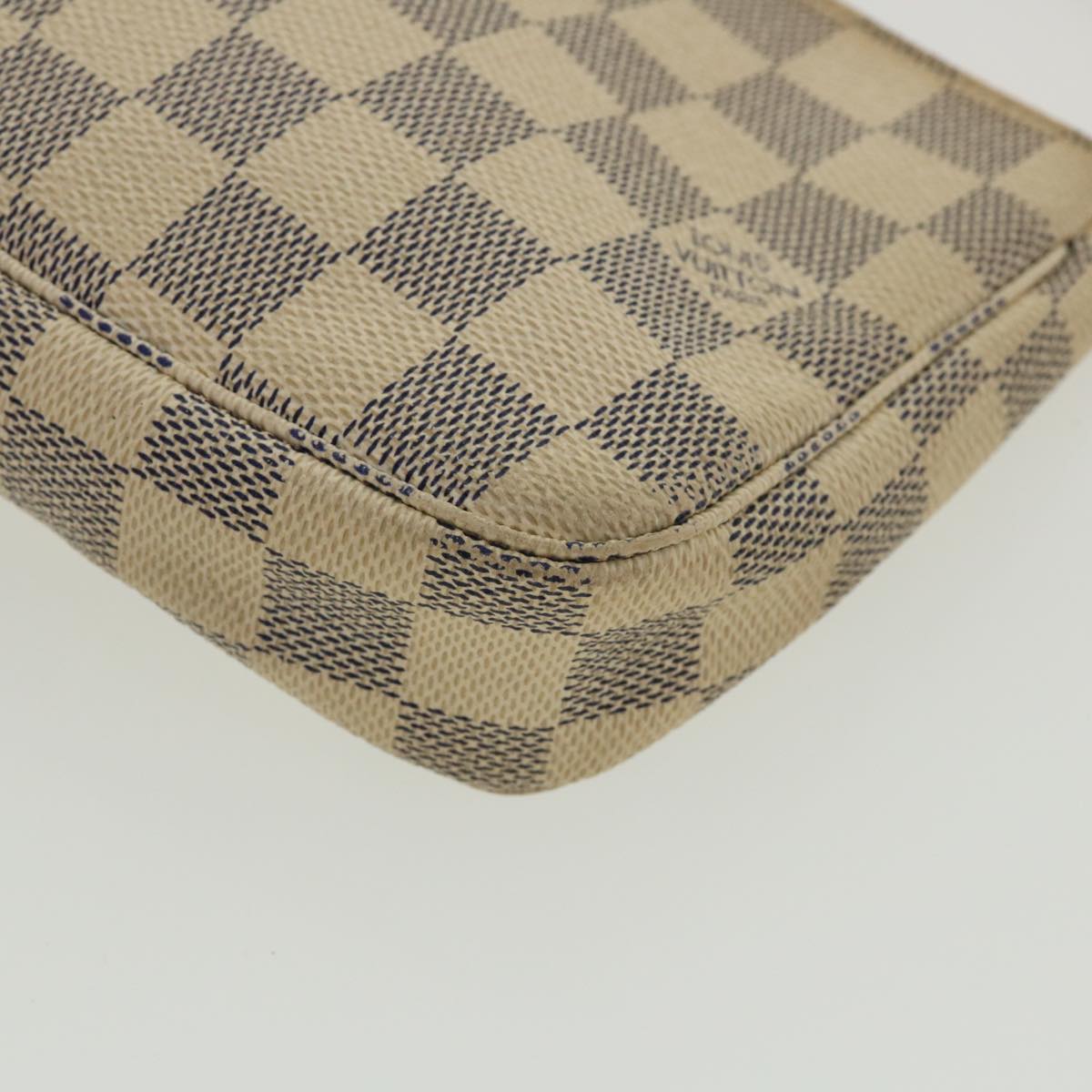 LOUIS VUITTON Damier Azur Pochette Accessoires Pouch N51986 LV Auth 36144