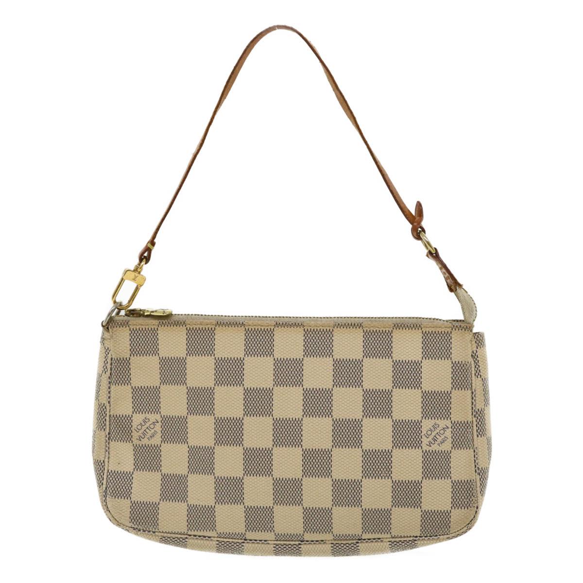 LOUIS VUITTON Damier Azur Pochette Accessoires Pouch N51986 LV Auth 36144