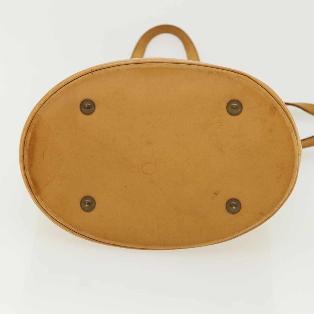 LOUIS VUITTON Nomad Leather Bucket PM Shoulder Bag Beige M85001 LV Auth 36170