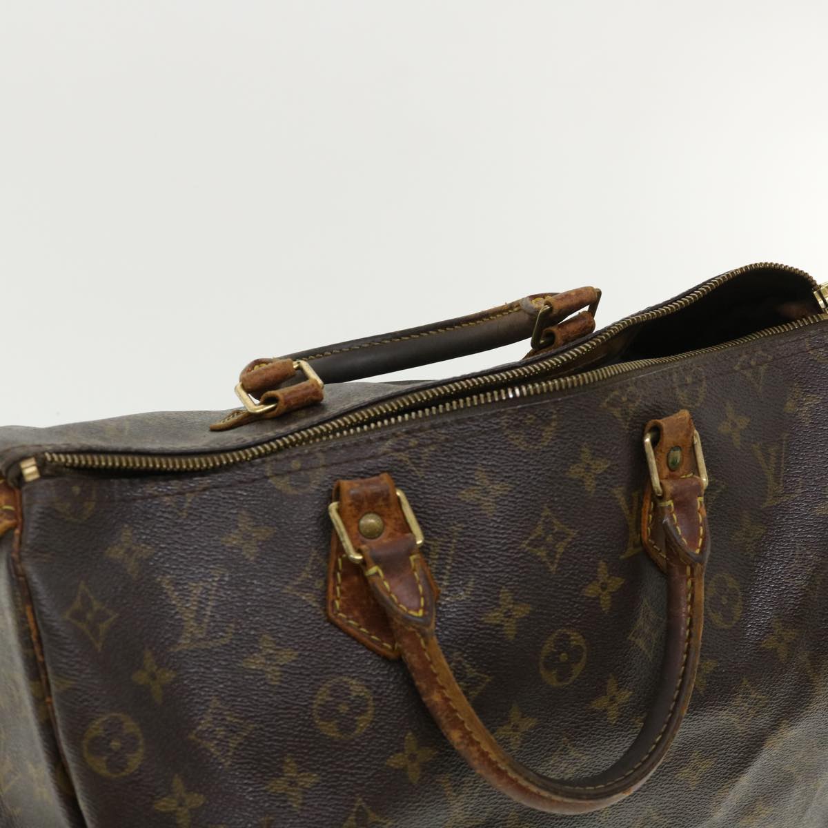 LOUIS VUITTON Monogram Speedy 35 Hand Bag M41524 LV Auth 36186