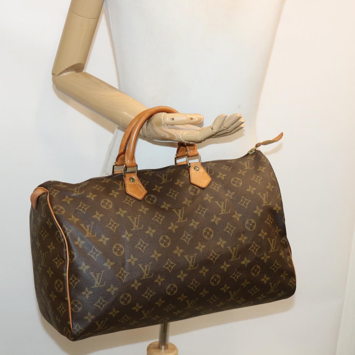 LOUIS VUITTON Monogram Speedy 40 Hand Bag M41522 LV Auth 36198