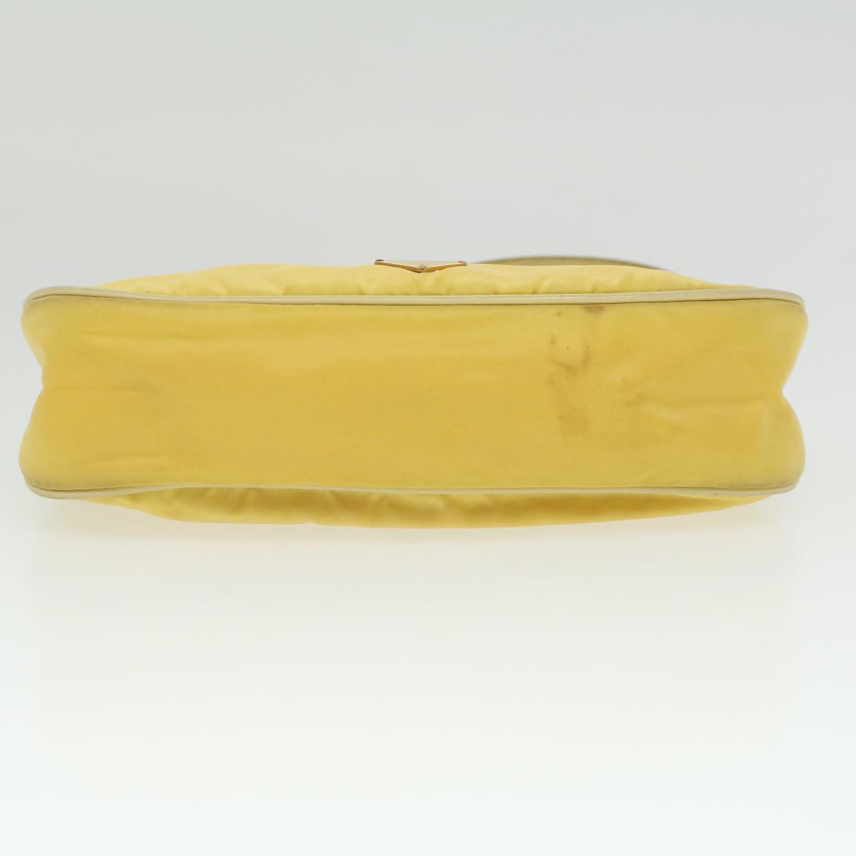 PRADA Accessory Pouch Nylon Yellow Auth 36220