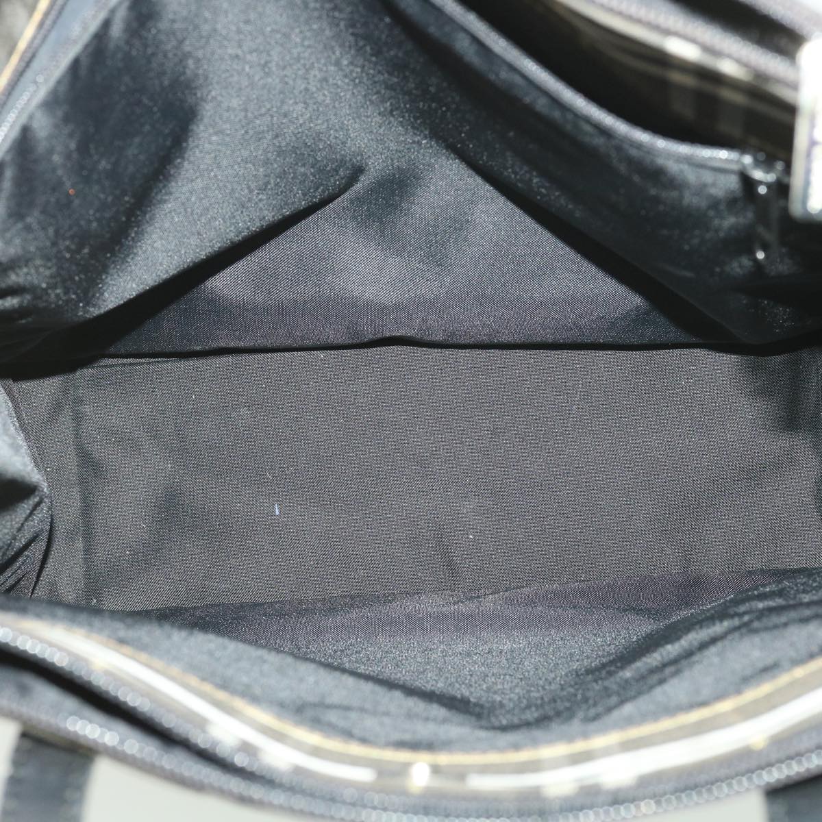 Burberrys Nova Check Blue Label Tote Bag Nylon Khaki Black Auth 36245