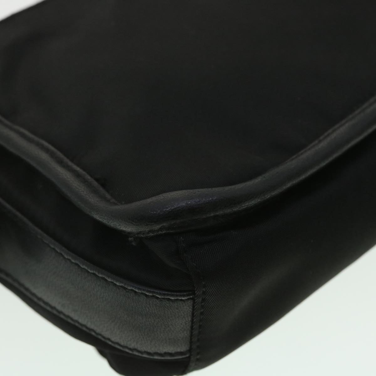 PRADA Shoulder Bag Nylon Black Auth 36246