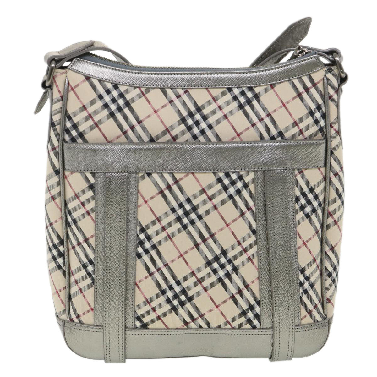 BURBERRY Nova Check Shoulder Bag Nylon Beige Auth 36272 - 0