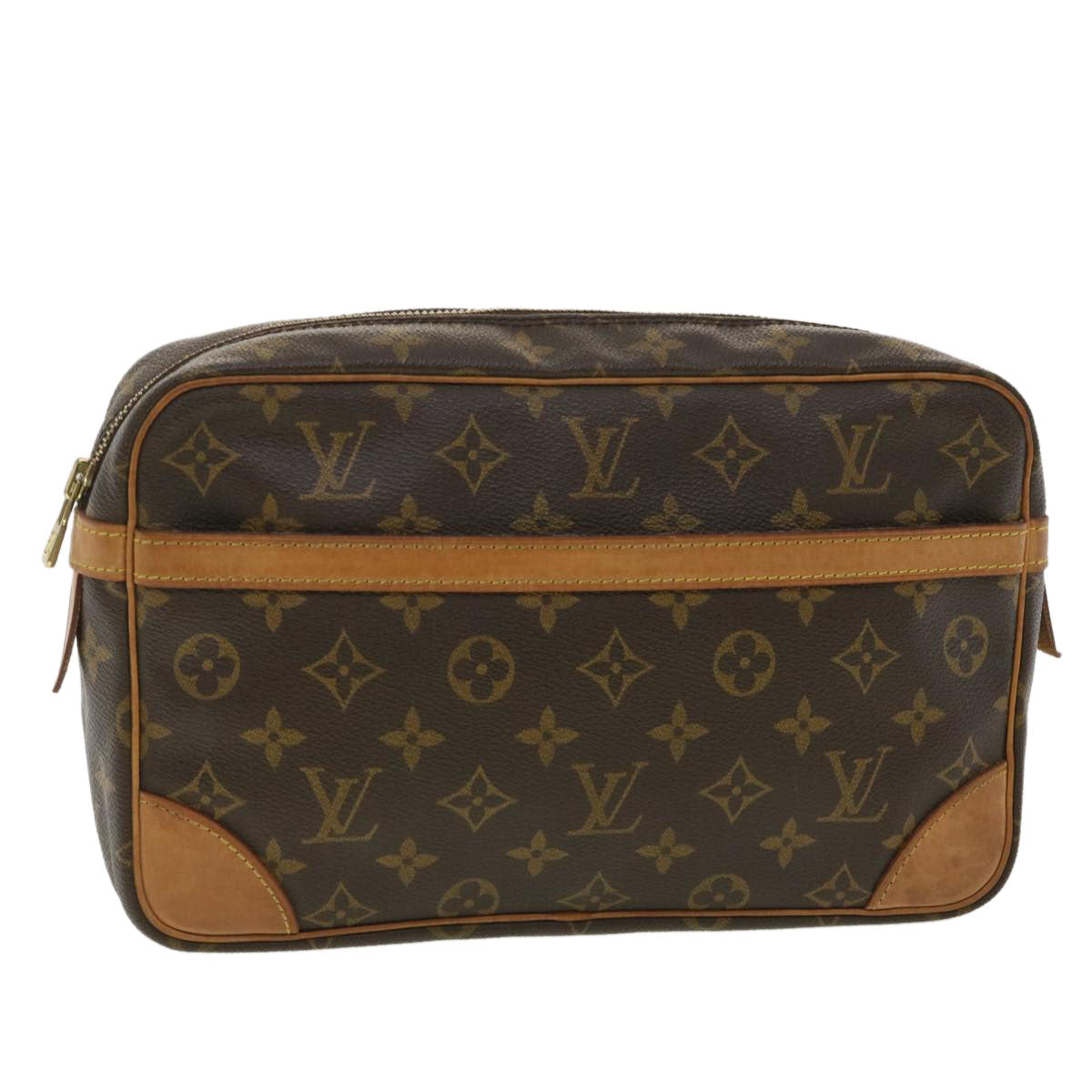 LOUIS VUITTON Monogram Compiegne 28 Clutch Bag M51845 LV Auth 36308