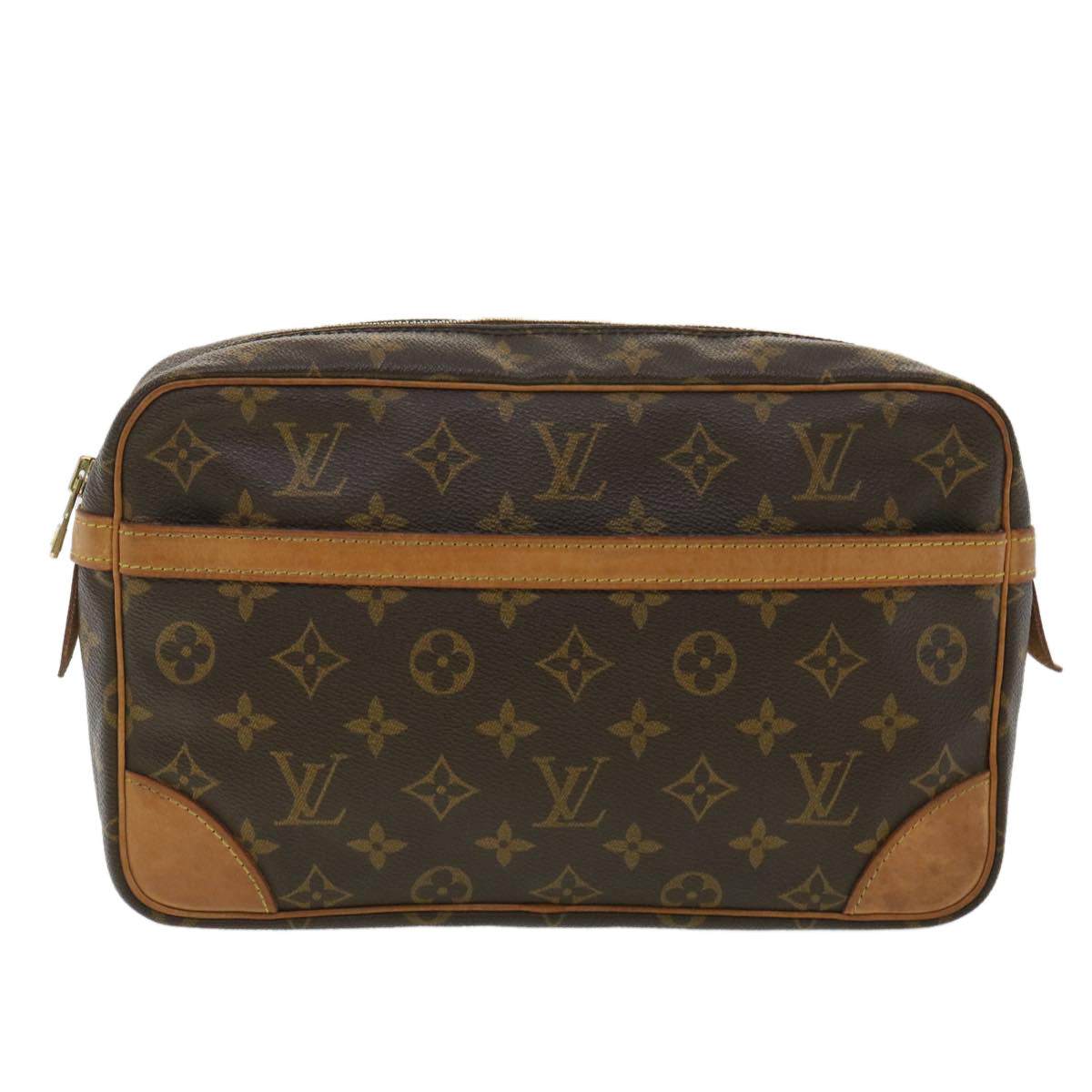 LOUIS VUITTON Monogram Compiegne 28 Clutch Bag M51845 LV Auth 36308