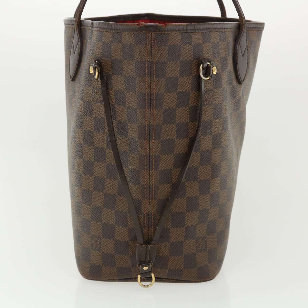 LOUIS VUITTON Damier Ebene Neverfull MM Tote Bag N51105 LV Auth 36326