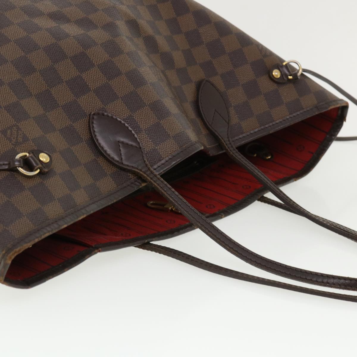 LOUIS VUITTON Damier Ebene Neverfull MM Tote Bag N51105 LV Auth 36326