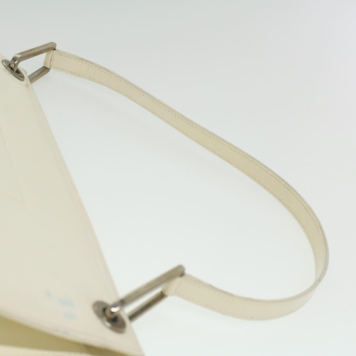 GUCCI Shoulder Bag Enamel White Auth 36383