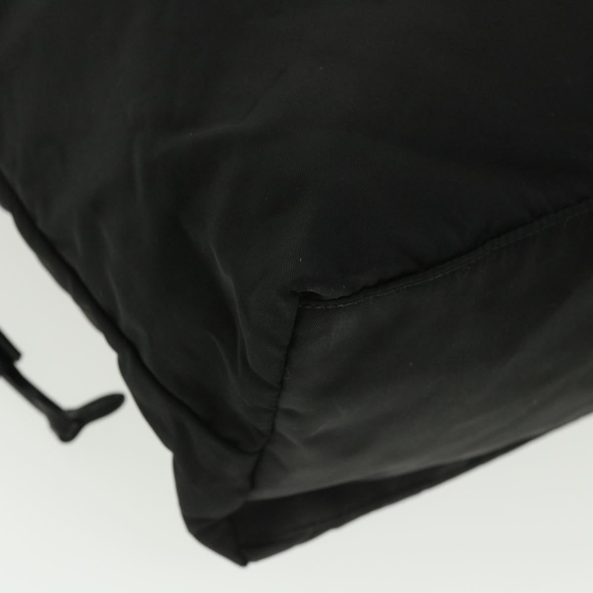 PRADA Tote Bag Nylon Black Auth 36398