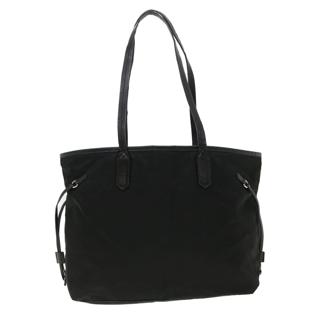 PRADA Tote Bag Nylon Black Auth 36398 - 0