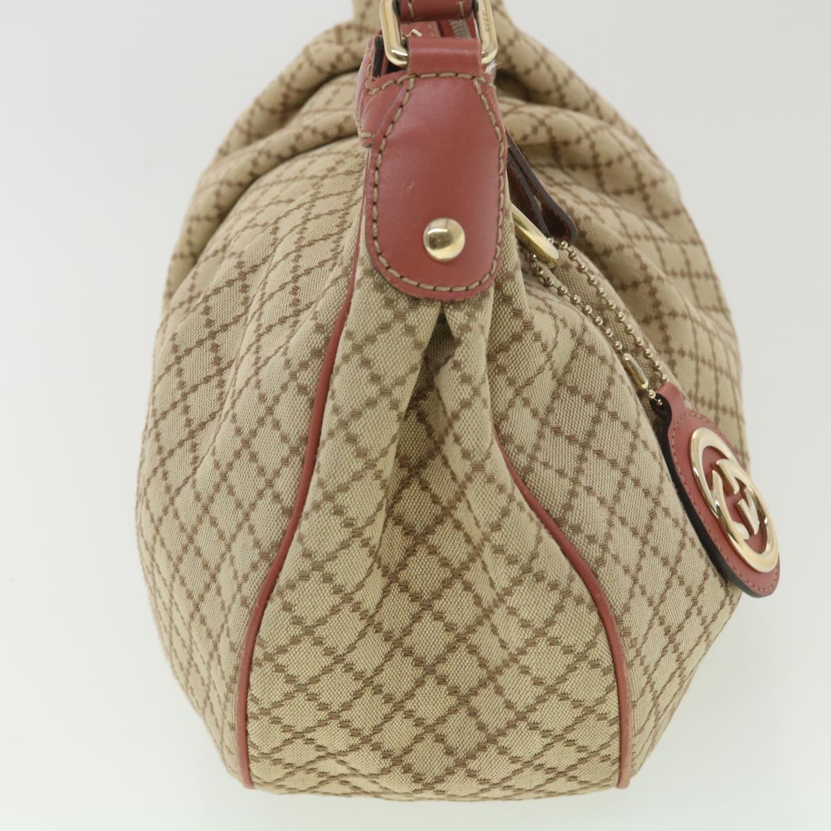 GUCCI Shoulder Bag Canvas Beige 232955 Auth 36404