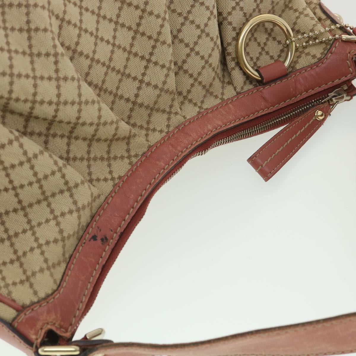 GUCCI Shoulder Bag Canvas Beige 232955 Auth 36404