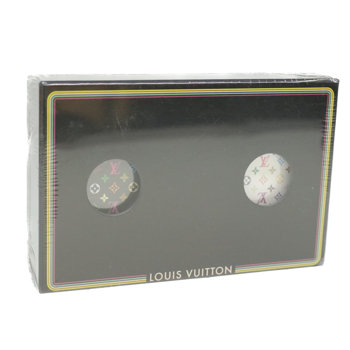 LOUIS VUITTON Monogram Multicolor Playing Cards VIP Only White Black Auth 36411