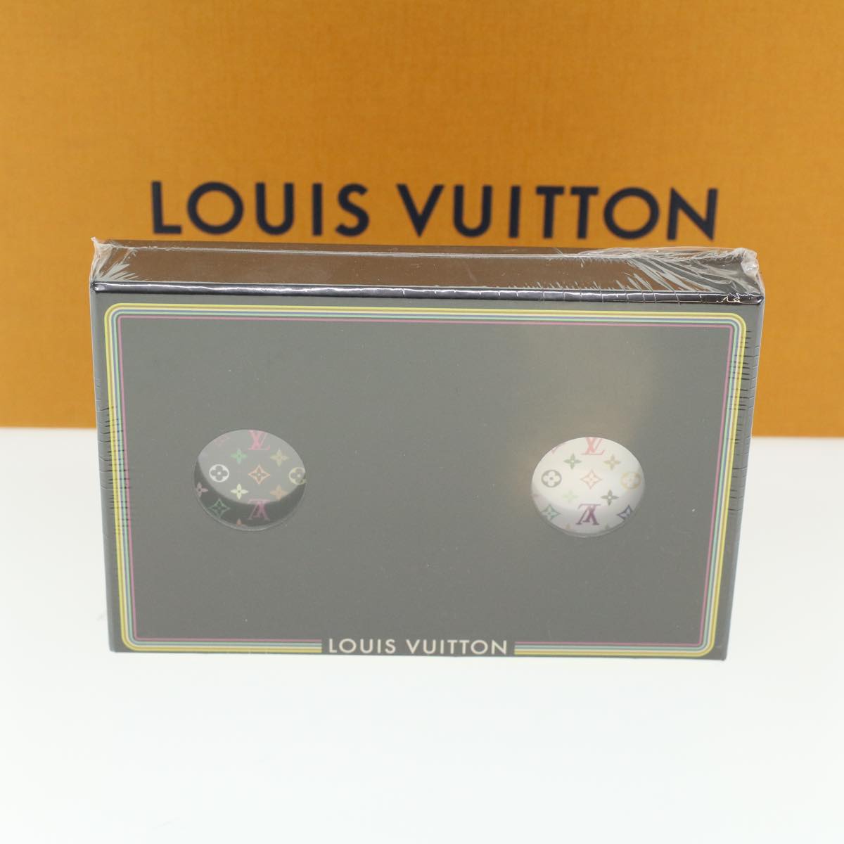 LOUIS VUITTON Monogram Multicolor Playing Cards VIP Only White Black Auth 36411