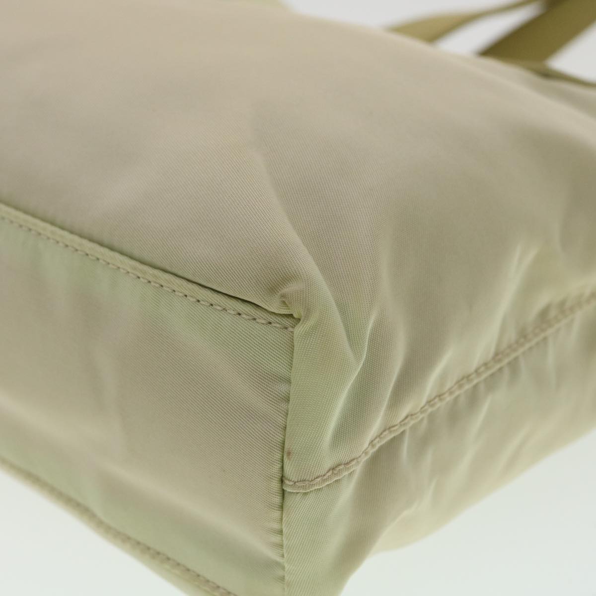 PRADA Hand Bag Nylon Khaki Auth 36416