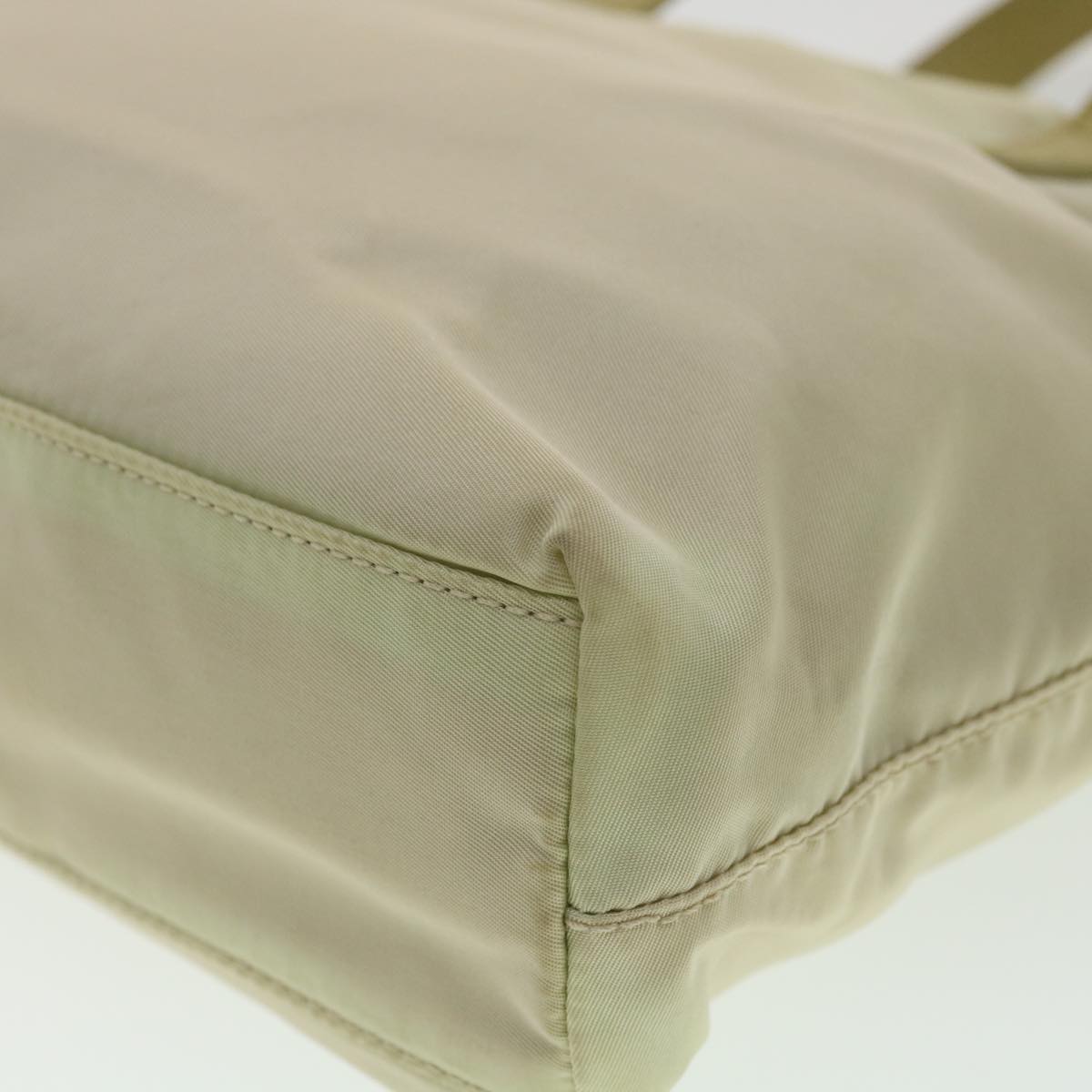 PRADA Hand Bag Nylon Khaki Auth 36416