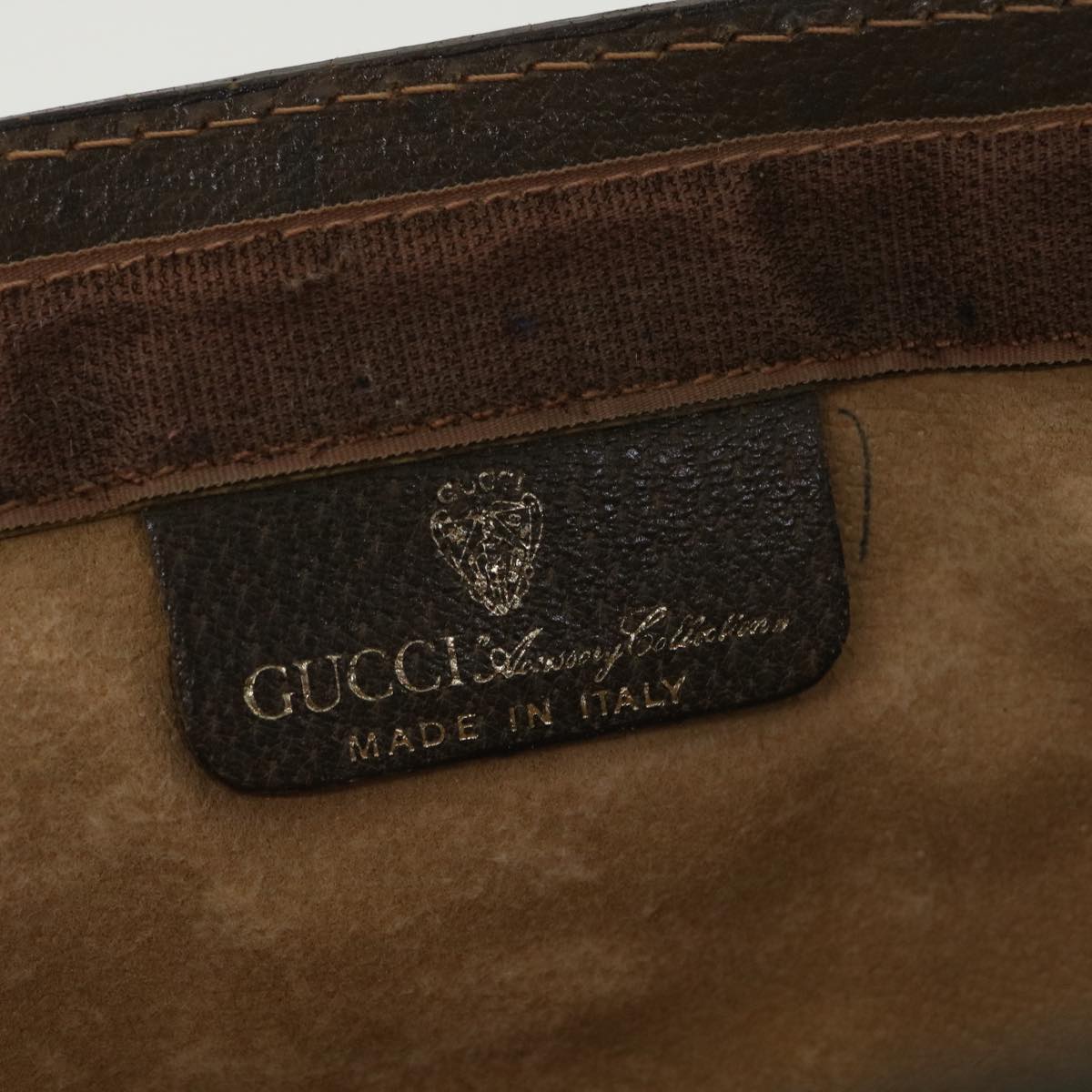 GUCCI GG Canvas Web Sherry Line Clutch Bag Beige Red Green 010.378 Auth 36471