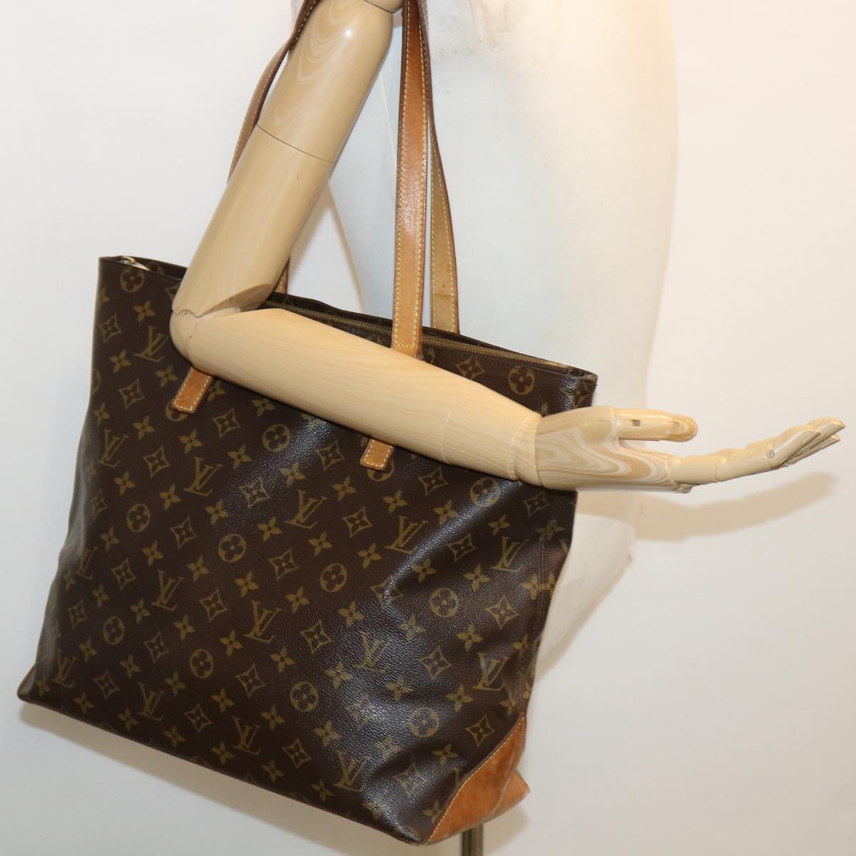 LOUIS VUITTON Monogram Cabas Mezzo Tote Bag M51151 LV Auth 36480