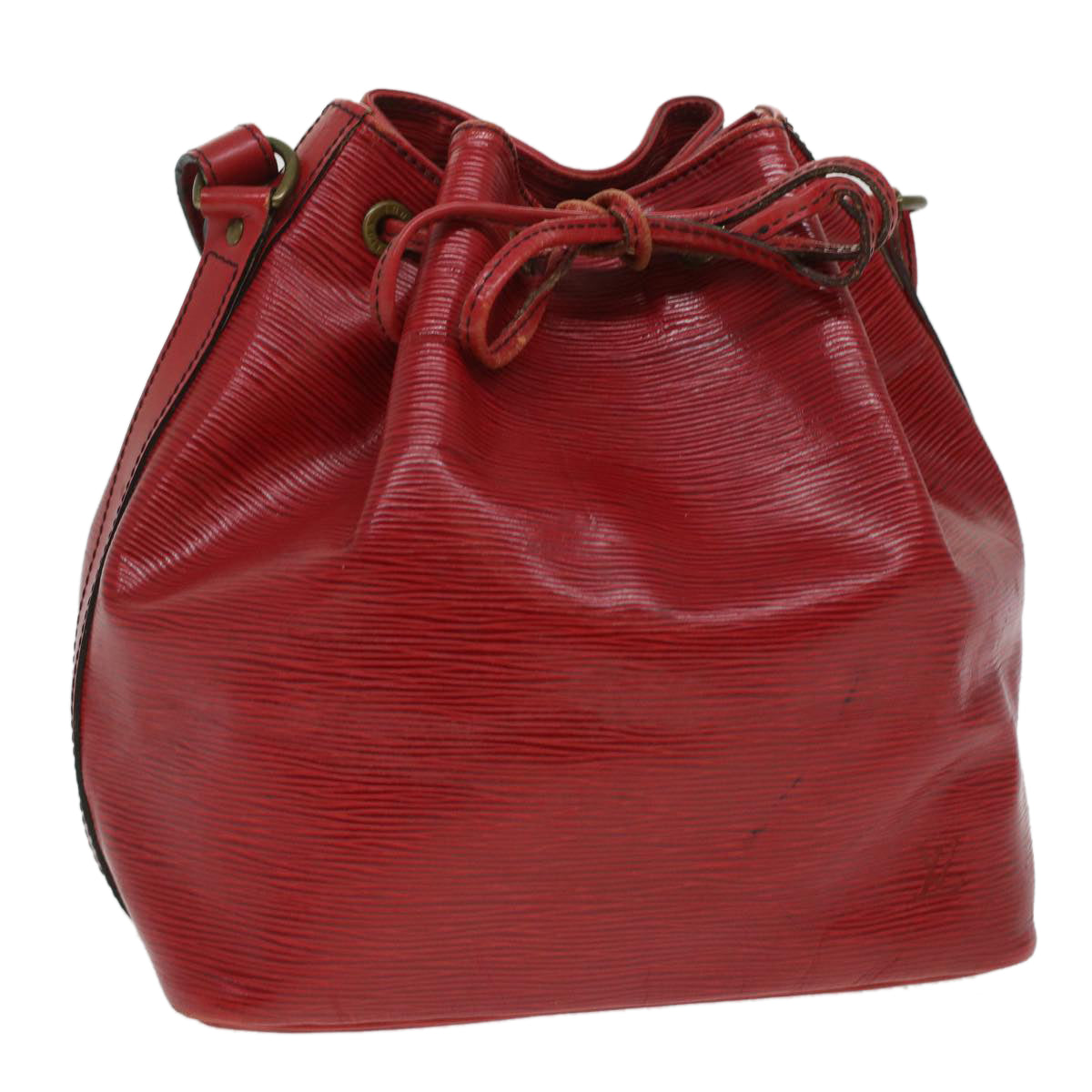 LOUIS VUITTON Epi Petit Noe Shoulder Bag Red M44107 LV Auth 36494