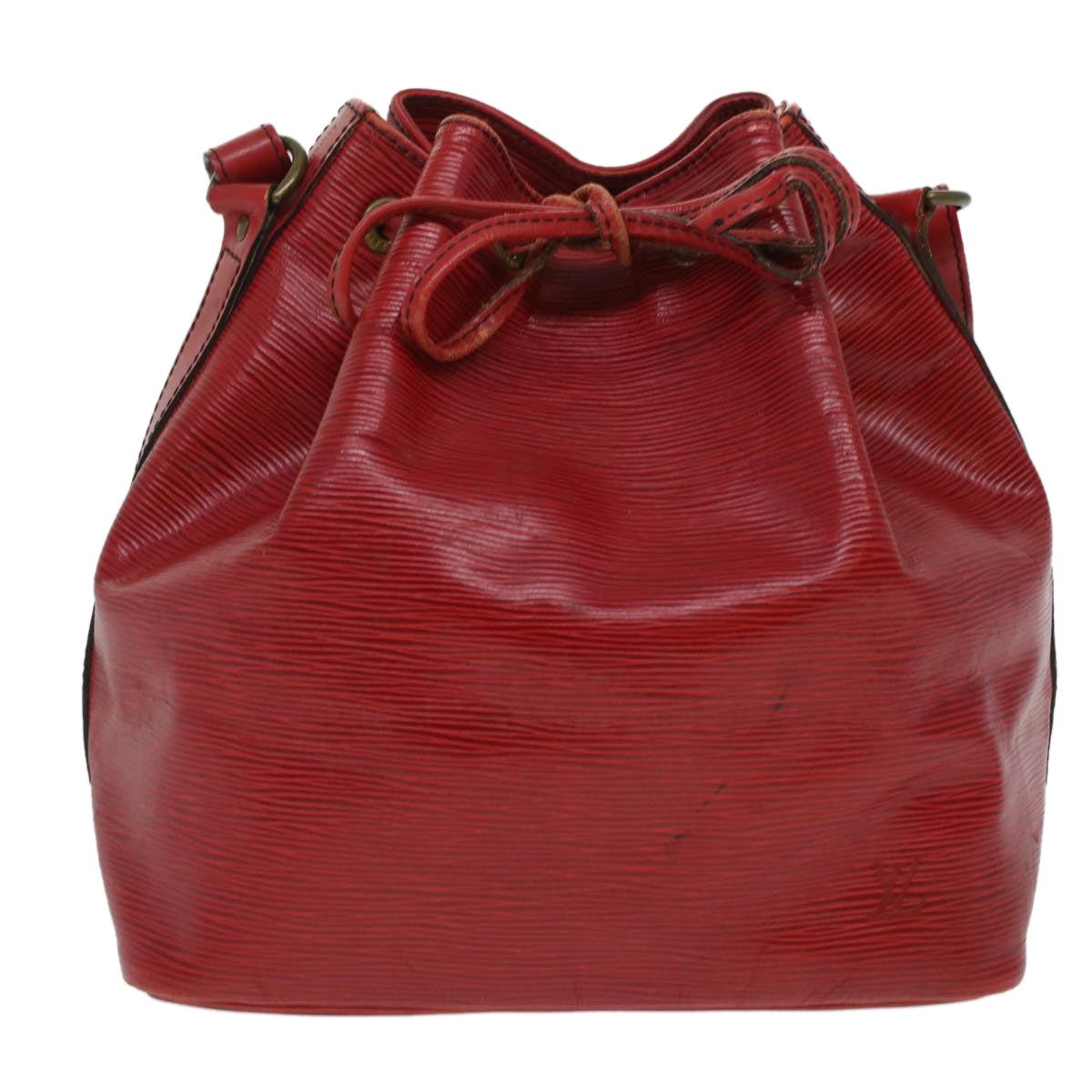 LOUIS VUITTON Epi Petit Noe Shoulder Bag Red M44107 LV Auth 36494