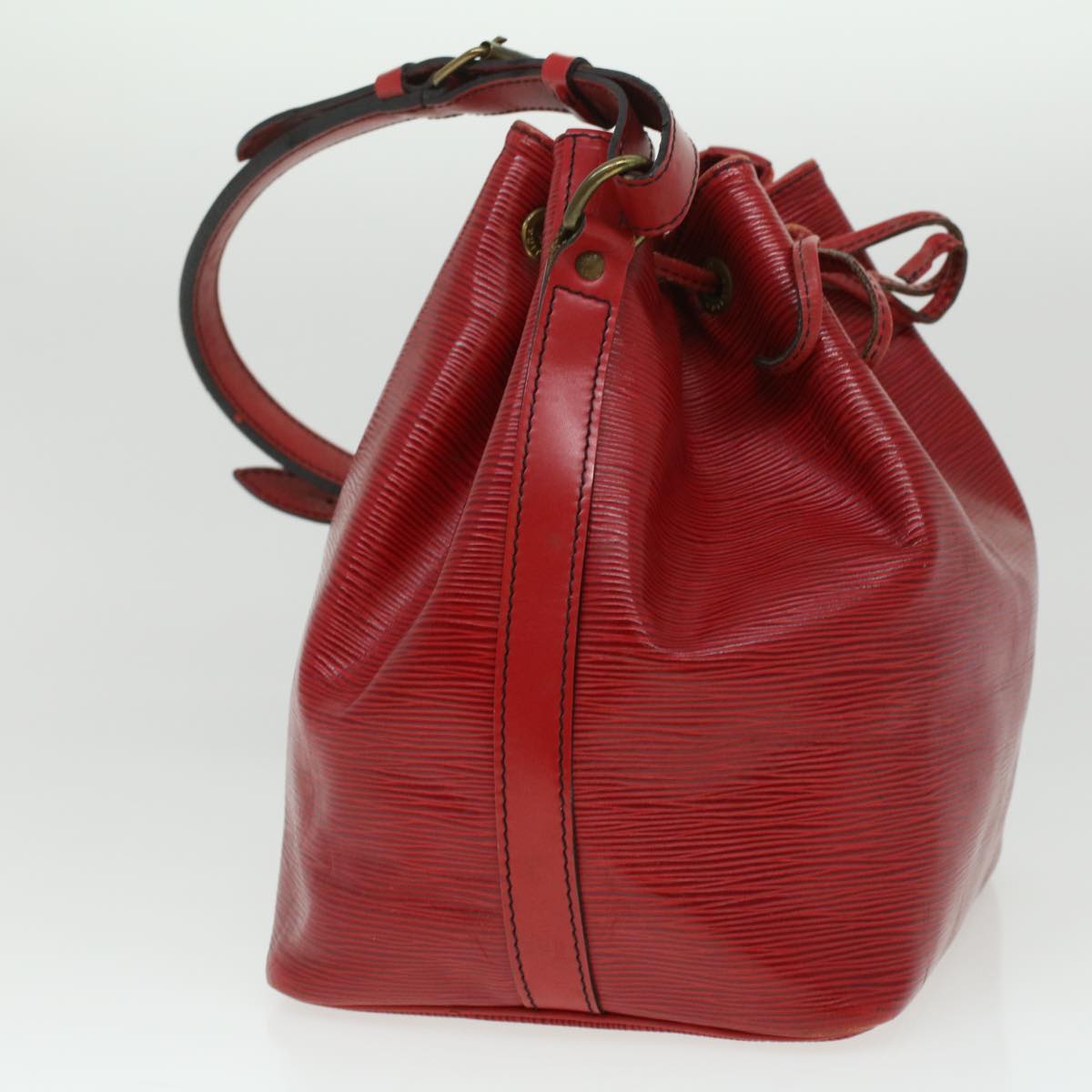 LOUIS VUITTON Epi Petit Noe Shoulder Bag Red M44107 LV Auth 36494