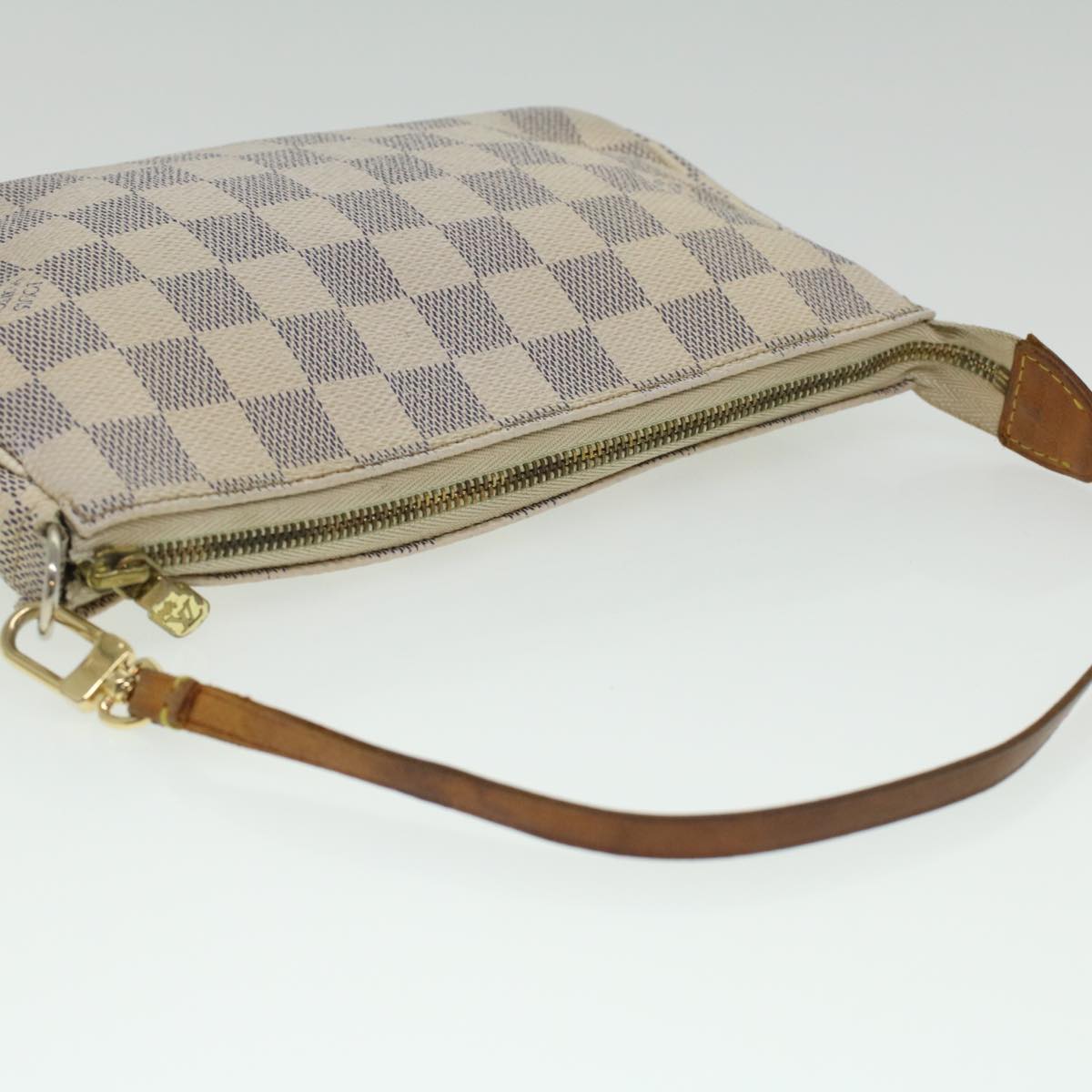 LOUIS VUITTON Damier Azur Pochette Accessoires Pouch N51986 LV Auth 36509