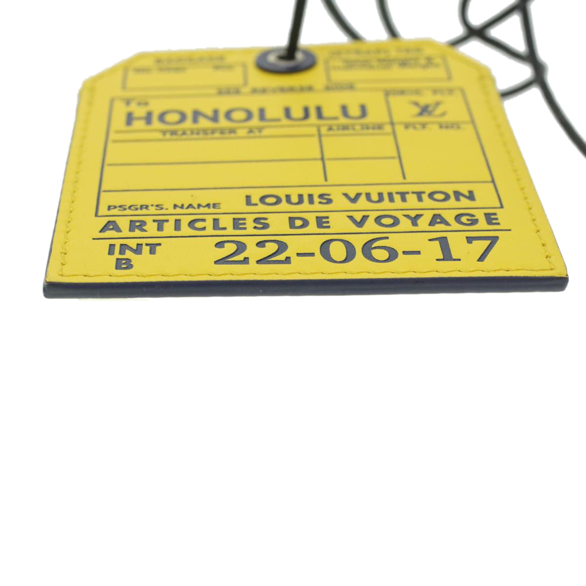 LOUIS VUITTON Monogram Eclipse Porte Adress Name Tag Honolulu M63062 Auth 36524
