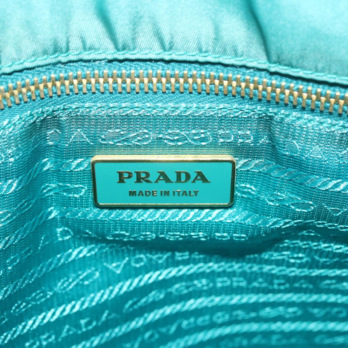PRADA Shoulder Bag Nylon Light Blue Auth 36530