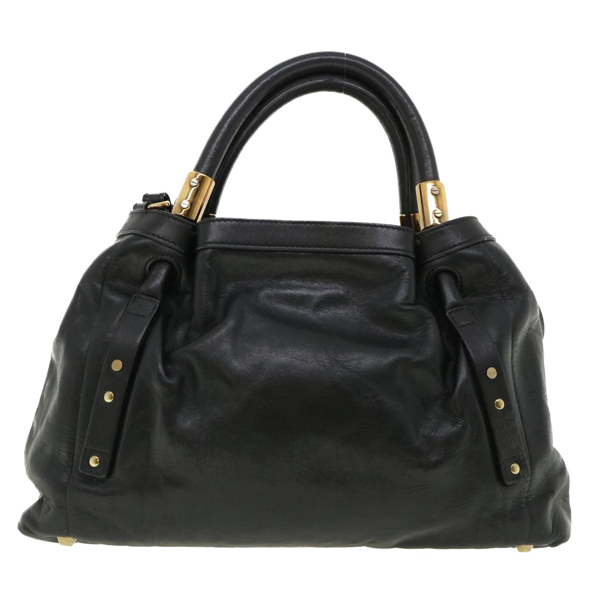 Chloe Hand Bag Leather 2way Black 03-10-51-5811 Auth 36553 - 0