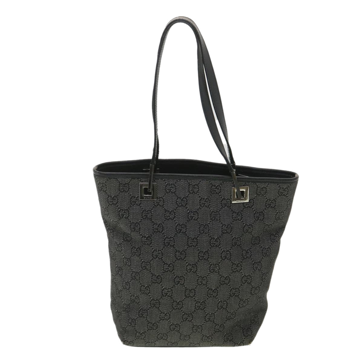 GUCCI GG Canvas Tote Bag Black 31244 Auth 36578