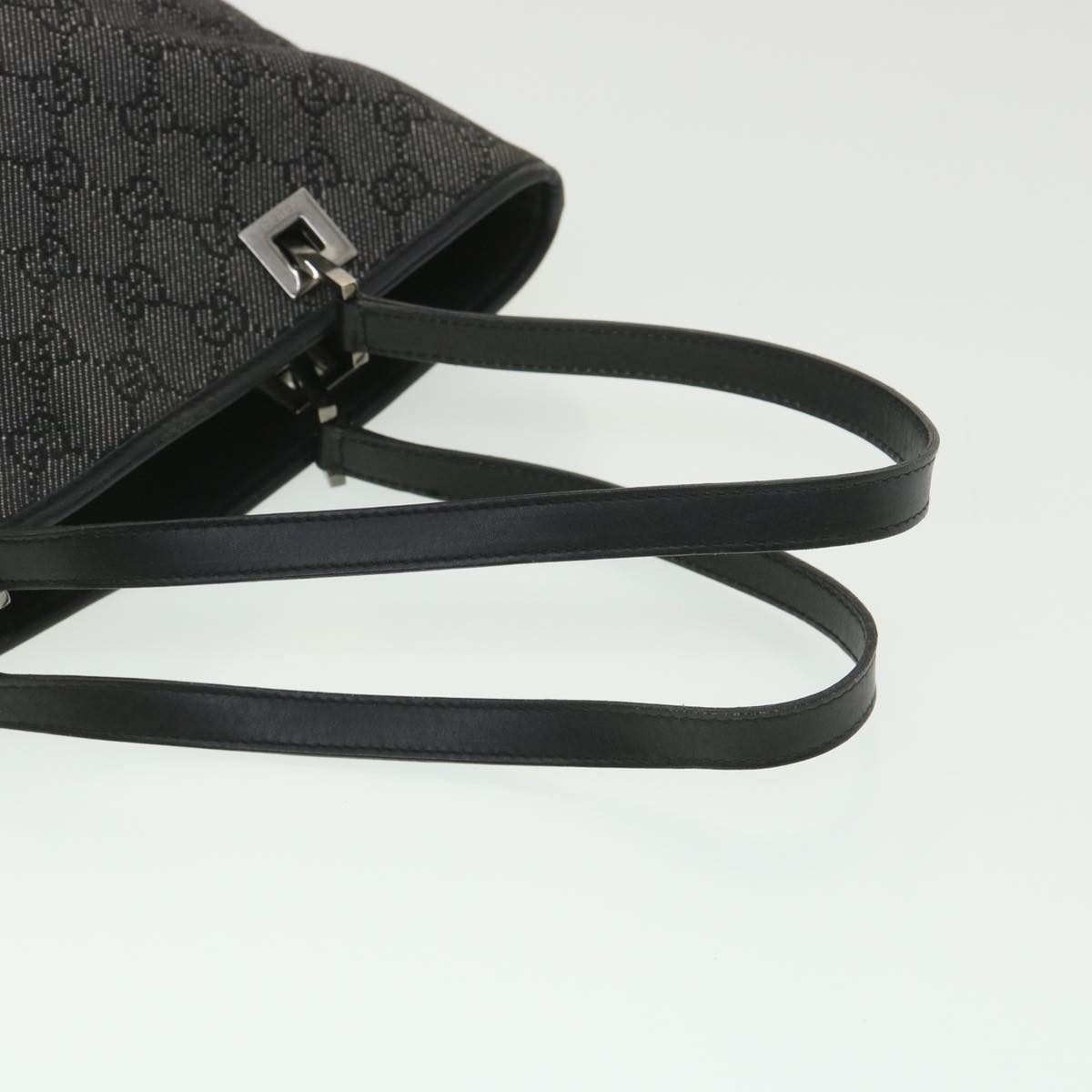 GUCCI GG Canvas Tote Bag Black 31244 Auth 36578