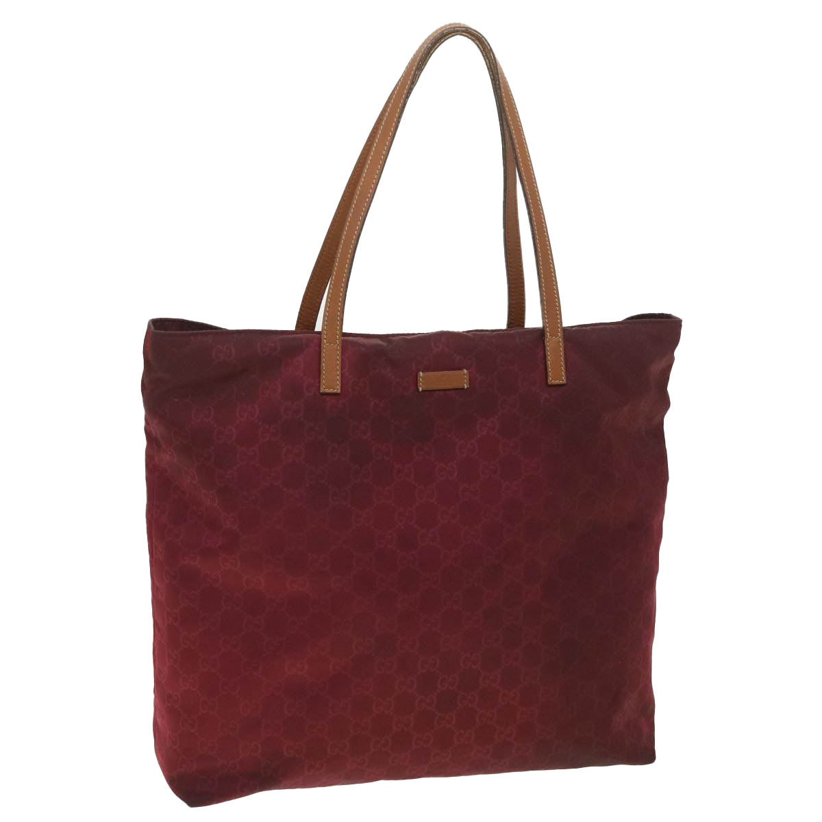 GUCCI GG Canvas Tote Bag Wine Red 295252 Auth 36590