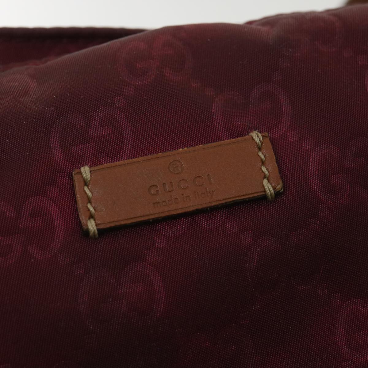 GUCCI GG Canvas Tote Bag Wine Red 295252 Auth 36590