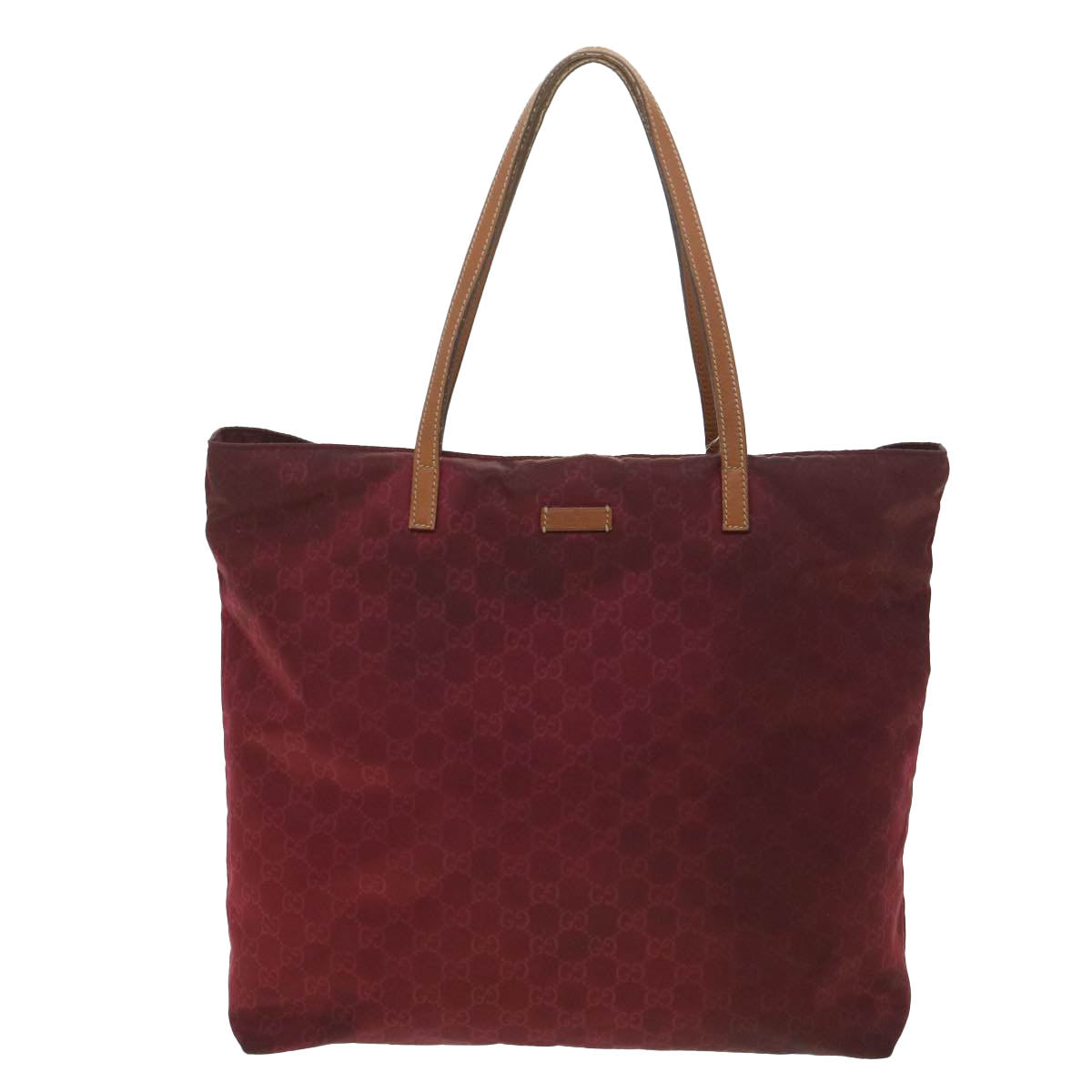 GUCCI GG Canvas Tote Bag Wine Red 295252 Auth 36590