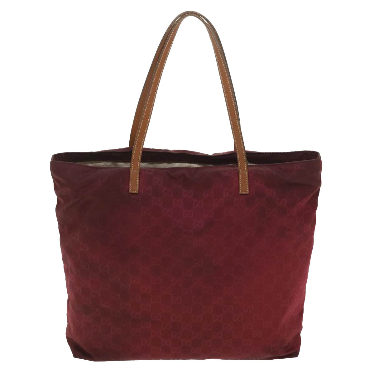 GUCCI GG Canvas Tote Bag Wine Red 295252 Auth 36590 - 0